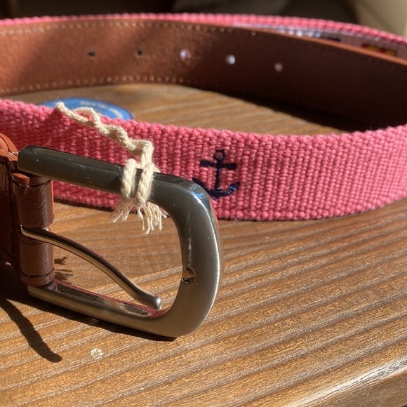 CASTAWAY Nantucket Men’s Nautical Belt- Bowsprit Hurricane Red (Pink) Sz… - Picture 3 of 7
